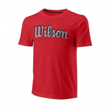 Wilson Tennis Tshirt Script Eco Cotton (Baumwolle, Slim Fit) rot Herren